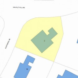 2 Alexander Rd, Newton MA  02461-1831 plot plan
