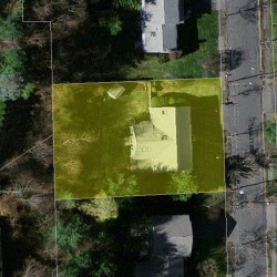 70 Lovett Rd, Newton MA  02459-3106 aerial view