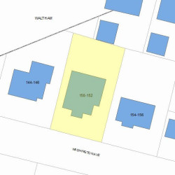 150 Washington Ave, Newton MA  02465-1026 plot plan