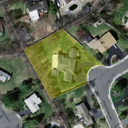 111 Countryside Rd, Newton MA  02459-2917 aerial view