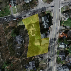98 Highland Ave, Newton MA 02460-1836 aerial view