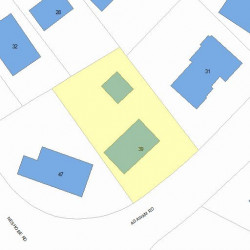 39 Agawam Rd, Newton MA 02468-1302 plot plan