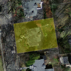 70 Greylock Rd, Newton MA  02465-2704 aerial view