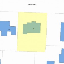 70 Oakdale Rd, Newton MA 02459-2627 plot plan