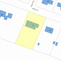 141 Aspen Ave, Newton MA 02466-3020 plot plan