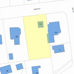 322 Cabot St, Newton MA  02460-2254 plot plan