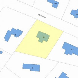 361 Dedham St, Newton MA  02459-2902 plot plan