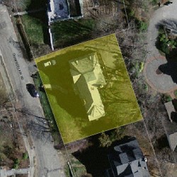 14 Chamberlain Rd, Newton MA  02458-2405 aerial view