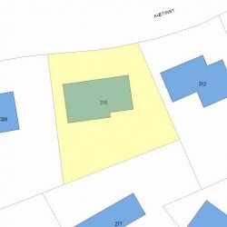318 Austin St, Newton MA 02465-2502 plot plan