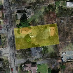 196 Melrose St, Newton MA 02466-1111 aerial view