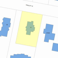 61 Prescott St, Newton MA 02460-1718 plot plan