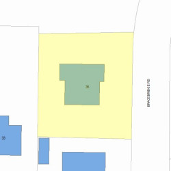 35 Bracebridge Rd, Newton MA 02459-1728 plot plan
