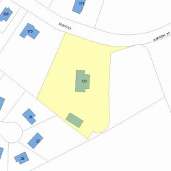 180 Elgin St, Newton MA  02459-2302 plot plan
