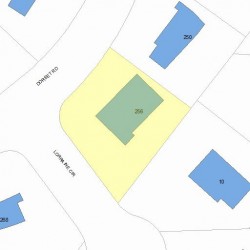 256 Dorset Rd, Newton MA 02468-1428 plot plan