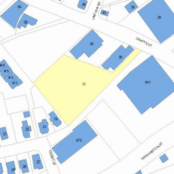 34 Crafts St, Newton MA 02458-1249 plot plan