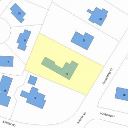59 Claremont St, Newton MA 02458-1925 plot plan
