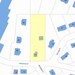 100 Christina St, Newton MA 02461-1914 plot plan