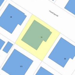 34 Playstead Rd, Newton MA 02458-2125 plot plan