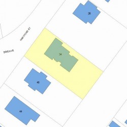 34 Hartford St, Newton MA 02461-1517 plot plan