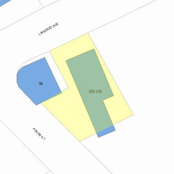 128 Linwood Ave, Newton MA 02460-1427 plot plan