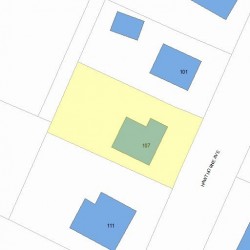 107 Hawthorne Ave, Newton MA 02466-3015 plot plan