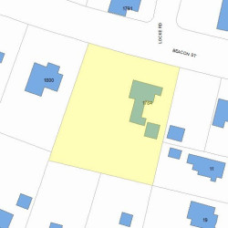 1784 Beacon St, Newton MA  02468-1434 plot plan