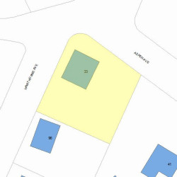 33 Aspen Ave, Newton MA 02466-3002 plot plan