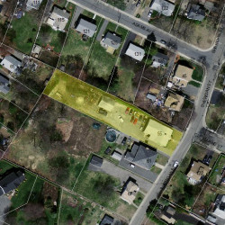 55 Sheridan St, Newton MA  02465-1037 aerial view