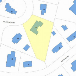 64 Valentine Park, Newton MA 02465-2940 plot plan