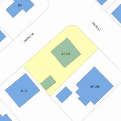263 Adams St, Newton MA 02458-1351 plot plan