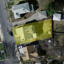 34 Harrington St, Newton MA 02460-1526 aerial view