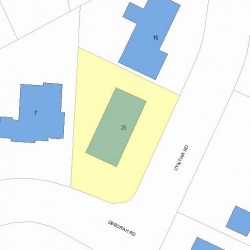 25 Cynthia Rd, Newton MA 02459-2835 plot plan