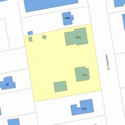 1093 Chestnut St, Newton MA 02464-1306 plot plan