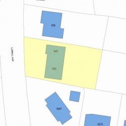 540 Lowell Ave, Newton MA  02460-2353 plot plan