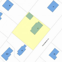 57 Windermere Rd, Newton MA 02466-2521 plot plan
