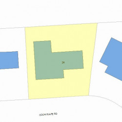24 Cochituate Rd, Newton MA 02461-1404 plot plan