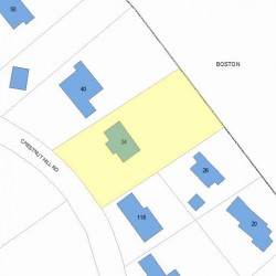 34 Beacon St, Newton MA  02459 plot plan