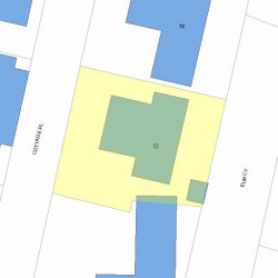 12 Cottage Pl, Newton MA  02465-1525 plot plan