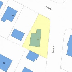 105 Tolman St, Newton MA 02465-1048 plot plan