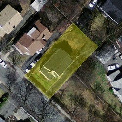 11 Eliot Ave, Newton MA  02465-1708 aerial view