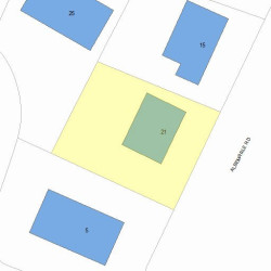 21 Albemarle Rd, Newton MA 02460-1105 plot plan