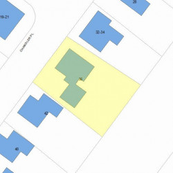 36 Chandler Pl, Newton MA  02464-1402 plot plan