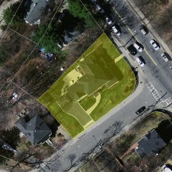 35 Walnut St, Newton MA  02460-1323 aerial view