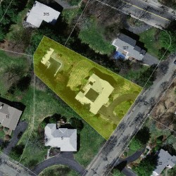 17 Rachel Rd, Newton MA  02459-2922 aerial view