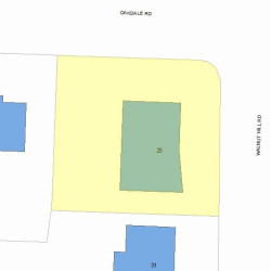 25 Walnut Hill Rd, Newton MA  02459-2643 plot plan