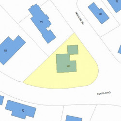 65 Agawam Rd, Newton MA 02468-1339 plot plan