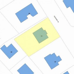 51 Perkins St, Newton MA 02465-2302 plot plan