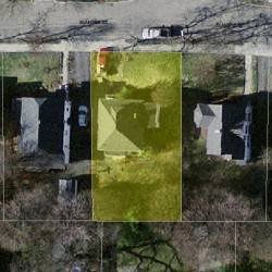 66 Elmore St, Newton MA  02459-1119 aerial view