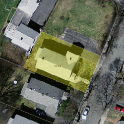 51 Rangeley Rd, Newton MA 02465-1647 aerial view