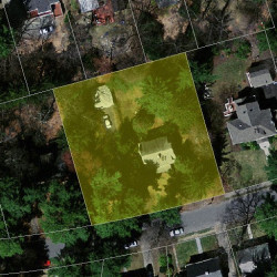 81 Avalon Rd, Newton MA  02468-1611 aerial view